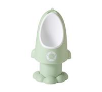 TOBBOMEY Adjustable Rocket Shape Boys Urinal Potty in Light Green Cartoon Pee Trainer for Independent Toilet Training and Easy to Clean Urinal Stand for Boys