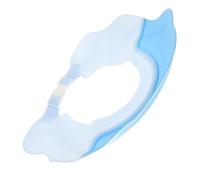 TOBBOMEY Adjustable Shower Hat with Soft Silicone Crown Design Portable Bathing Cap for Comfortable Hair Wash Shield Protecting Eyes and Ears