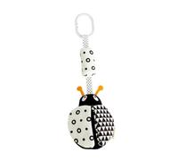 TOBBOMEY Adorable Black and White Animal Wind Chime Pendant for Stroller Crib High Contrast Sensory for Visual Stimulation Easy Hang Ring Early Education