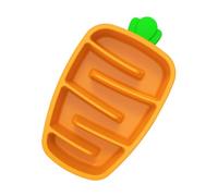 TOBBOMEY Adorable Carrot Shaped Slow Feeder Bowl for Puppies and Small Pets Orange Slow Food Bowl with Smooth Edges Non Scratch Design to Promote Healthy Eating and Reduce Choking Risk Easy
