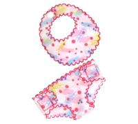 TOBBOMEY Alive Doll Underwear with Panties and Bib for Dolls Pretend Play Costume Accessory for Easy Off and Vivid Colors for Creative Dressing