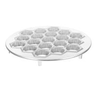 TOBBOMEY Alloy Russian Dumpling Maker Mold with Large Reusable Kitchen Mold for Household Dumpling Making Easy-Clean Silver Press Tool for Homemade Ravioli and Baozi
