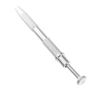 TOBBOMEY Aluminum Ic Chip Extractor Tool Prong Grabber for Electronic Components and Screws Spring-Assisted Precision Grabber for Capacitors and Small Parts Silver Finish for Efficient DIY