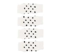TOBBOMEY Anti-slip Pet Socks and Leg Warmers, White Dot Non-skid Dog Leg Protectors, Size M for Small Dogs 3-8 Lbs, Soft Warm Cotton Blend for Indoor Use and Paw Protection