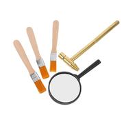 TOBBOMEY Archaeology Excavation Tool Set Interactive Dig Kit with Hammer Brushes Magnifier for Educational Stem Play and Family Bonding Complete Science for Archaeological Exploration