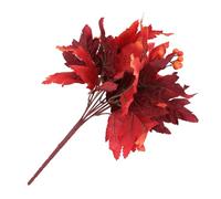 TOBBOMEY Artificial Maple Leaf Stem with Berries Faux Fall Leaves Decorative Branch for Indoor Outdoor Autumn Wedding Thanksgiving Centerpiece and Floral Arrangements