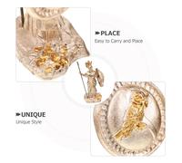 TOBBOMEY Athena Goddess Miniature Figurine Roman Alabaster Statue with Detailed Carvings for Home Office Decor Greek Mythology Ornament Symbolizing Wisdom and War Compact Sculpture for