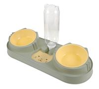 TOBBOMEY Automatic Double Bowl Pet Feeder with Food Dispenser for Cats and Dogs Compact Lightweight Design High Grade Material Practical Feeding Device for Controlled Portioning
