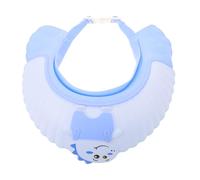 TOBBOMEY Baby Shower Cap Shield, Shower Cap for Kids, Visor Hat for Eye and Ear Protection, Cute Dinosaur Pattern Makes the Baby Bath More Fun - Blue 22x22x6cm
