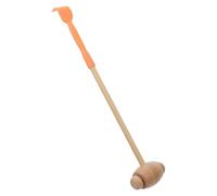 TOBBOMEY Back Scratcher with Hammer, 11.8" Hand Held Wooden Massage Knock Hammer Manual Back Scratching Device Handheld Massager for Daily Body Care