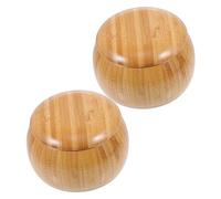 TOBBOMEY Bamboo Go Chess Piece Holder Boxes Lightweight Portable Storage Containers for Go and Five Word Chess Jars for Home School Game Use