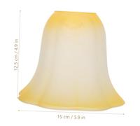 TOBBOMEY Bell Shaped Glass Lamp Shade Hanging Light Cover for Pendant Wall Sconce Bedside Lamp Protective Stylish Decorative Shade for Modern Retro Farmhouse Interiors