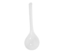 TOBBOMEY Bone China Ceramic Soup Ladle with Long Handle Microwave Dishwasher Safe Asian Soup Spoon for Ramen Pho Noodle Comfortable Grip Traditional Chinese Tableware for Kitchen and Dining