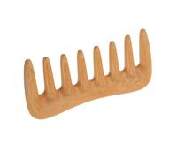TOBBOMEY Boxwood Wide Tooth Comb for Travel Women Natural Static Wooden Hair Brush with Scalp Massager Function Smooth Polished Detangling Tool for Hair Care and Gift