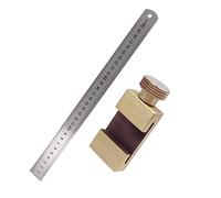 TOBBOMEY Brass Marking Gauge Ruler Durable Manual Measuring Tool for Woodworking Easy to Fix Stop Locator for Precise Marking and Cutting for Carpentry Projects