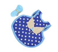 TOBBOMEY Breathable Chicken Harness Pulling Rope, Adjustable Pet Hen Leash for Walking and Traction, Blue Star Pattern, Size S, Suitable for Autumn and Winter Poultry Outdoors