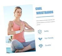 TOBBOMEY Breathable Elastic Wrist Guards Comfortable Cooling Wrist Bracers for Men Women Lightweight Durable for Sports Fitness Work