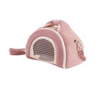 TOBBOMEY Breathable Small Pet Carrier Bag Crossbody for Hamsters Sugar Gliders Rats Portable Anti-lost Outdoor Travel Pouch Shoulder Bag for Tiny Pets