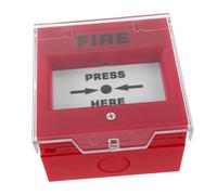 TOBBOMEY Broken Glass Emergency Alarm Button for Fire and Security Systems Manual Reset with Protective Cover Dual Function Fire and Anti-theft Button for Homes Offices Schools Easy