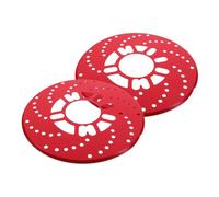 TOBBOMEY Car Brake Disc Cover Red Decorative Replacement Disk Brake Drum Trim Lightweight Air-cooling Modification Accessory for Front and Rear Wheels
