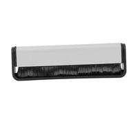 TOBBOMEY Carbon Fiber Vinyl Record Cleaning Brush with Soft Bristles for Dust Removal Turntable CD Cleaner Black and Silver Design for Vinyl Protection