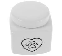 TOBBOMEY Ceramic Pet Ashes Urn 500Ml Remembrance Box with Paw Print Heart Design Small Dog Cat Funeral Keepsake for Memorial and Ashes Storage