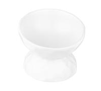 TOBBOMEY Ceramic Tilted Pet Feeder Bowl for Cats and Small Dogs Elevated Design for Neck Protection Anti-tipping for Comfortable Eating and Easy Clean-up