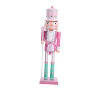 TOBBOMEY Christmas Nutcracker Ornament Wooden Nutcracker Decoration Macaron Color Xmas Desktop Figure Holiday Decor for Festive Home Celebration