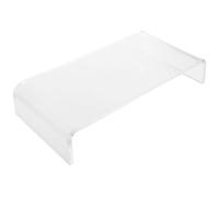 TOBBOMEY Clear Acrylic Keyboard Cover with Elevated Stand Versatile Anti-cat Protector Water and Spill Resistant Dust Shield for Desktop Keyboards Space-saving Monitor Riser for Home Office