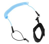 TOBBOMEY Coiled Tpu Surfboard Rope Leash for Paddleboard Kayak Leg Strap Wrist Leash Blue Portable Water Sports Accessory with Strong Traction Space-saving Design for Stand Up Paddleboards