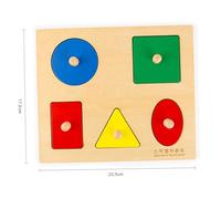 TOBBOMEY Colorful Geometry Panel Shape Puzzle for Early Learning Cognitive Development Fine Motor Skills Eye Hand Coordination and Shape Recognition