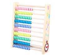 TOBBOMEY Colorful Wooden Abacus Frame with Double-sided Drawing Board for Years Math Learning Tool Enhancing Hand Flexibility and Cognitive Skills