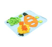 TOBBOMEY Comfortable Bunny Foraging Mat Bright Color Interactive Feeding Pad for Rabbits Guinea Pigs Small Pets Slow Eating Energy Consumption Pet