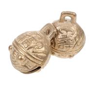 TOBBOMEY Copper Pet Bells 34mm Dog Collar Bells 2pcs Set Portable Decorative for Puppy Training and Cat Collars