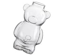 TOBBOMEY Creative 320ml Bear-Shaped Cocktail Glass Cup Large Capacity Glass Juice and Wine Drinking Novelty Barware for Parties and Home Use