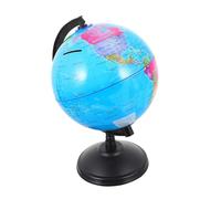 TOBBOMEY Creative Terrestrial Globe Piggy Bank Desktop Money Box for Bright Globe Shape Saving Pot Sturdy PVC Coin Bank for Birthday and Home Office Decoration