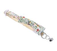 TOBBOMEY Cute Adjustable Cat Collar with Bell Delicate Pet Accessory for Kittens and Puppies Skin-friendly Lightweight with Warning Sound for Safety