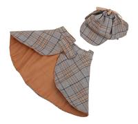 TOBBOMEY Detective Cat Costume Set with Cape and Hat for Small Cats M Chest Size Fancy Dress Outfit for Pet Role Playing Party Costume Accessories