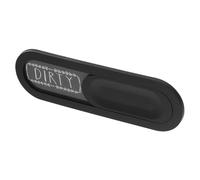 TOBBOMEY Dishwasher Clean Dirty Sign Magnet Oval Black with Gray Art Lettering Magnetic Indicator for Kitchen Dishwasher Practical Non-slip Reminder with Rounded Corners Easy Grip and