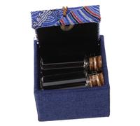 TOBBOMEY DIY Keepsake Box for Fetal Hair and Teeth Storage Food-Grade Linen Glass Materials Newborn Memory Souvenir with Elegant Red Case Gift for Shower and Birth Celebration