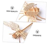TOBBOMEY DIY Wooden Insect Puzzle Model Craft for Assembly Educational Animal Handmade Decorative Ornament for Boys and