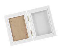 TOBBOMEY Dog Paws Print Kit Pet Picture Frame Premium Wood Material White Commemorating Pet Paws Suitable for Desk Suitable for Wall