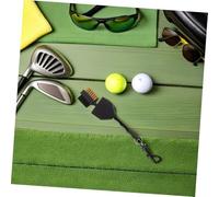 TOBBOMEY Double-sided Golf Club Cleaner Brush with PP Brass Bristles for Precision Groove Cleaning Rapid Dirt Removal and Outdoor Equipment Care Portable Golf Accessory for Reliable