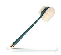 TOBBOMEY Dual-Sided Long Handle Back Brush with Soft Nylon Bristles Body Shower Scrubber for Exfoliating and Circulation Improvement Ventilated Hanging Cord for Quick Drying Suitable for