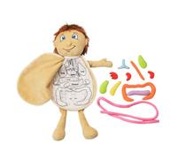TOBBOMEY Educational Human Body Organs Plush for Preschool Soft Interactive Anatomy Doll for Early Learning Promotes Cognitive Skills Hand-eye Coordination and Body Recognition for