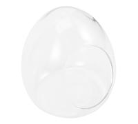 TOBBOMEY Egg-shaped Glass Terrarium Container for Diy Landscape, Small 9.5 x 11.5cm Bryophyte Propagation Station, Moss Plant Holder for Home Decor and Micro Landscape Gardening