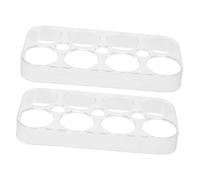 TOBBOMEY Egg Storage Container 2pcs, 8 Compartment Refrigerator Egg Holder for Kitchen Countertop and Fridge Organisation