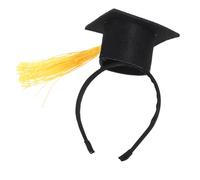 TOBBOMEY Elastic Dog Graduation Cap Headband with Tassel for Pets Funny Doctoral Hat Costume Accessory for Cats and Dogs for Parties Birthdays and Holiday Celebrations