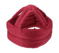 TOBBOMEY Elderly Safety Helmet: Breathable Anti-Fall Headgear with Adjustable Chin Strap - Soft Padded Impact Protection for Seniors Nursing Fall Prevention Red