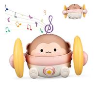 TOBBOMEY Electric Crawling Monkey for Musical Light Up with Interactive Movement Sensory Stimulation and Motor Skill Development Plastic Construction Easy Battery